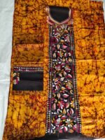 Handcraft Kantha Batik Salwar Suit Piece (yellow)