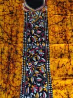 Handcraft Kantha Batik Salwar Suit Piece (yellow) - Image 2