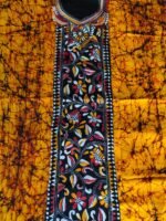 Handcraft Kantha Batik Salwar Suit Piece (yellow) - Image 3