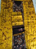 Handcraft Kantha Batik Salwar Suit Piece (Light Yellow)