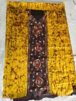 Handcraft Kantha Batik Salwar Suit Piece (Light Yellow) - Image 3