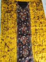 Handcraft Kantha Batik Salwar Suit Piece (Light Yellow) - Image 4
