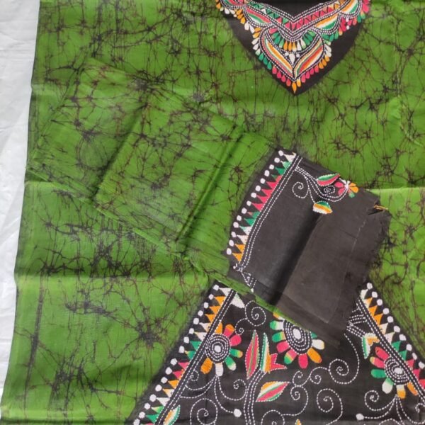 Handcrafted Kantha Batik Salwar Suit 3 Piece Set