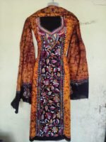 Handcraft Kantha Batik Salwar Suit Piece (yellow)