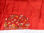 Premium Silk Kantha Stitch Blouse Piece (Orange) - Image 7