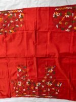 Premium Silk Kantha Stitch Blouse Piece (Orange) - Image 3