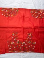 Premium Silk Kantha Stitch Blouse Piece (Orange)