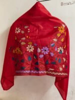 Premium Silk Kantha Stitch Blouse Piece (Red)