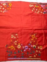 Premium Silk Kantha Stitch Blouse Piece (Red) - Image 5