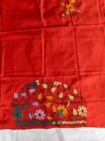 Premium Silk Kantha Stitch Blouse Piece (Red) - Image 6