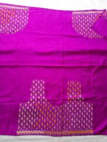 Silk Kantha Stitch Blouse Piece (DarkMagenta) - Image 7