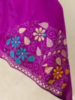 Silk Kantha Stitch Blouse Piece (Purple) - Image 5