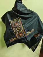 Silk Kantha Stitch Blouse Piece (black colour) - Image 6