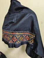 Silk Kantha Stitch Blouse Piece (black colour) - Image 4