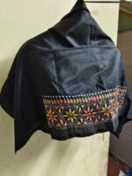 Silk Kantha Stitch Blouse Piece (black colour) - Image 3