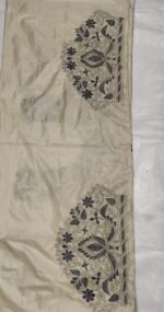 Silk Kantha Stitch Blouse Material (White) - Image 5