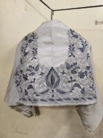 Silk Kantha Stitch Blouse Material (White) - Image 4