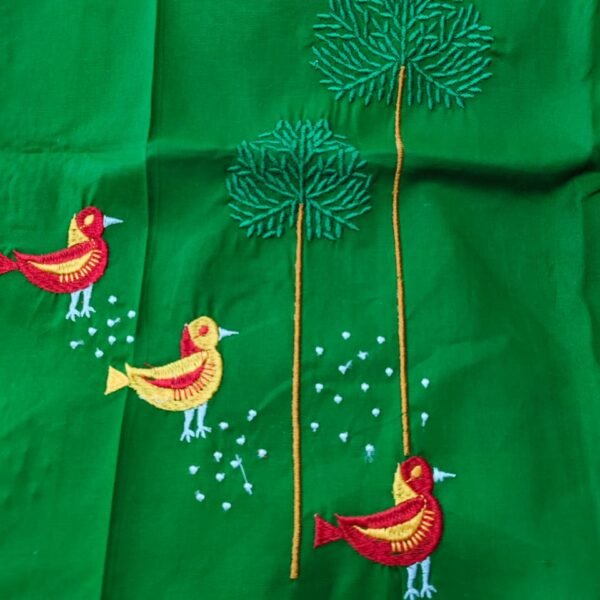 Embroidered Blouse Piece – Bird and Tree Crafts