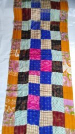 Multicolour - Patchwork Kantha Silk Stole - Image 2