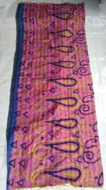 Multicolour - Patchwork Kantha Silk Stole - Image 5