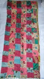 Multicolour - Patchwork Kantha Silk Big Dupatta - Image 2