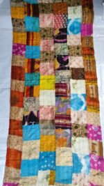 Multicolour - Kantha Stitch Patchwork Silk Big Dupatta