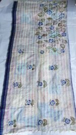 Multicolour - Kantha Stitch Patchwork Silk Big Dupatta - Image 8
