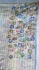 Multicolour - Kantha Stitch Patchwork Silk Big Dupatta - Image 3