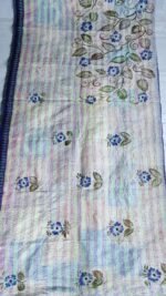 Multicolour - Kantha Stitch Patchwork Silk Big Dupatta - Image 5
