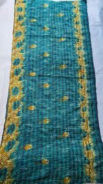 Kantha Stitch Patchwork Silk Dupatta Multicolour - Image 2