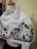 White Blouse Material – Multi-Colored Embroidery - Image 6