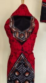 Pure Cotton Kantha Batik Salwar Suit (Red) - Image 4
