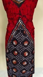Pure Cotton Kantha Batik Salwar Suit (Red) - Image 6