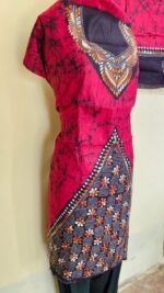 Pure Cotton Kantha Stitch Batik Salwar Suit Piece - Image 2