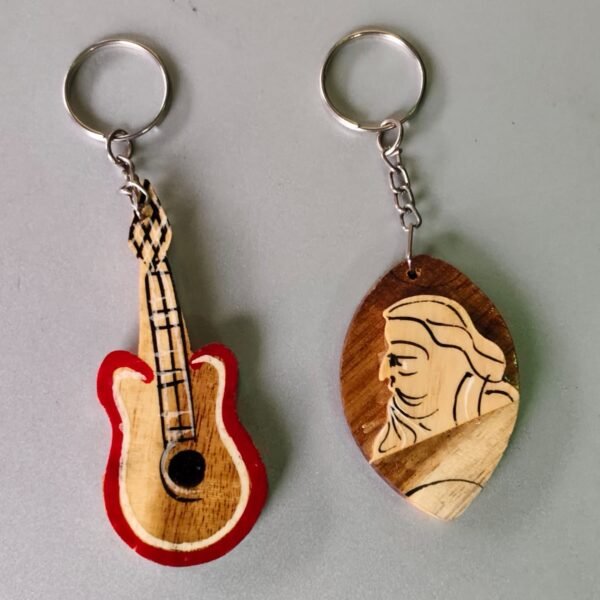 Handmade Wooden Keychain — Guitar