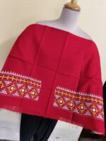 Cotton Gujarati Kantha Blouse Material Red - Image 3