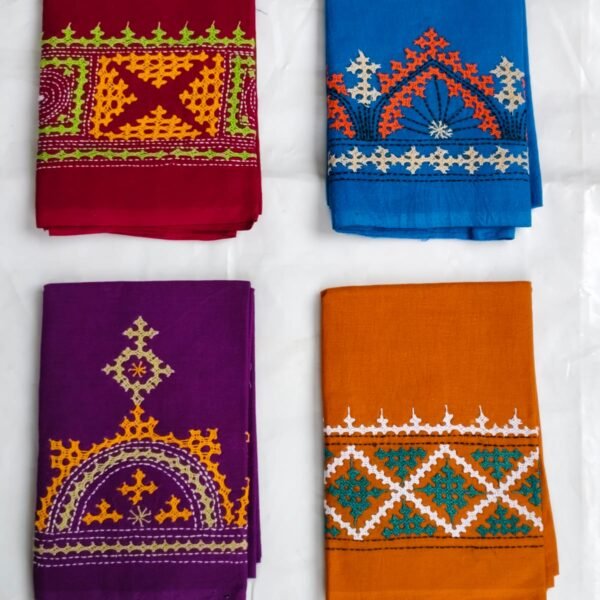 Gujarati Kantha Stitch Blouse Material For Women