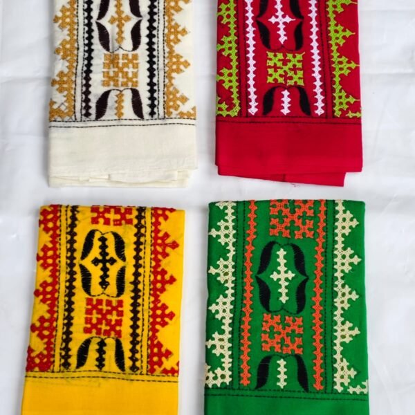 Gujarati Kantha Blouse Material (Set of 4 Colors)