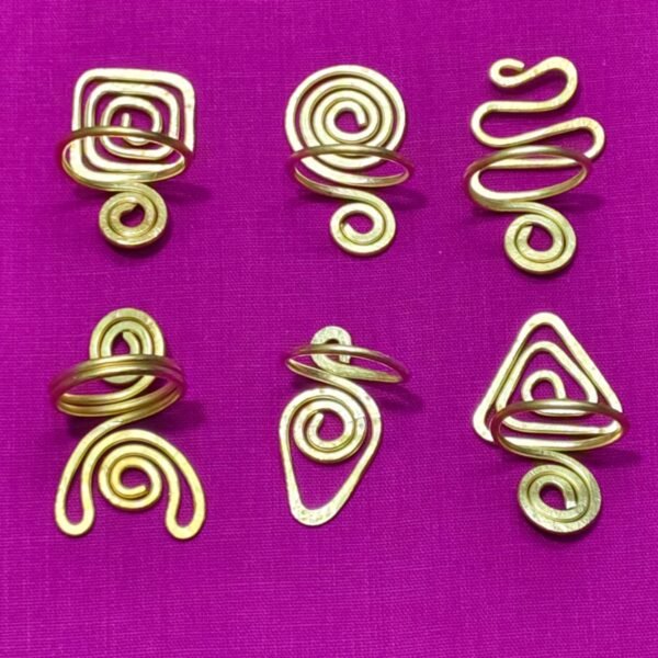 Handicraft Brass Finger Ring wholesale (6 Pieces)