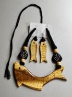 wooden jewellery set Elegant Fish Design