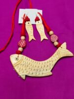 Wooden jewellery Set For girls Elegant Fish Design - Image 5