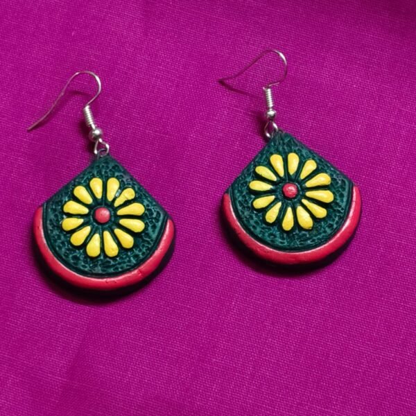 Terracotta Earrings Set For Girls Flower design