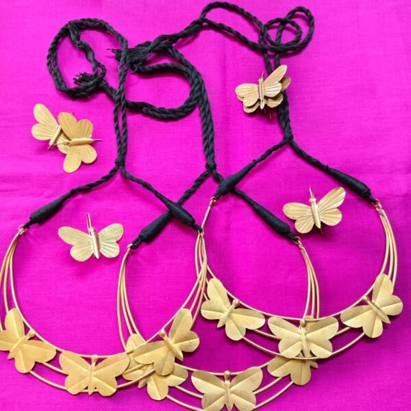 Handcrafted Brass Butterfly Necklace Set (Wholesale)
