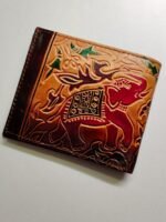 Handcrafted Leather Wallet – Design Elephant - Image 3