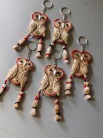 Jute Owl Key Chain Usable Home and Car Key Chain - Image 3