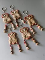 Jute Owl Key Chain Usable Home and Car Key Chain - Image 2