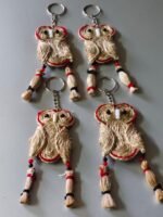Jute Owl Key Chain Usable Home and Car Key Ring - Image 4
