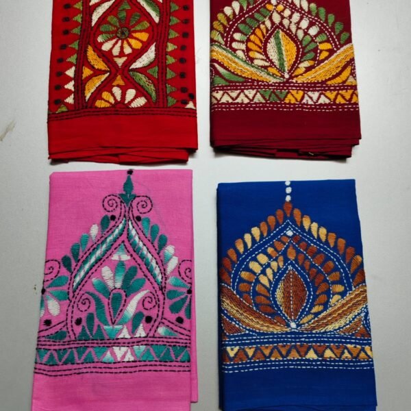 Cotton kantha Stitch Blouse Piece