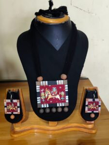 Terracotta Necklace Set for Women (Sticker Theme Horse design)