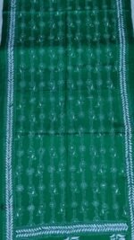 Emerald Green Silk Kantha Stitch Stole - Image 4
